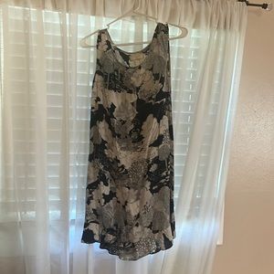 Moulinette Soeurs Owl Bird Trees Print silk Dress